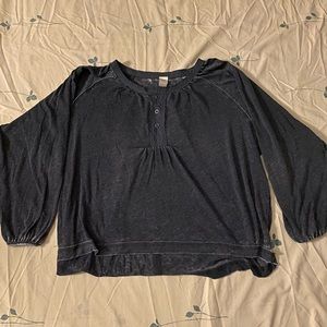 Comfy Gray Button Top